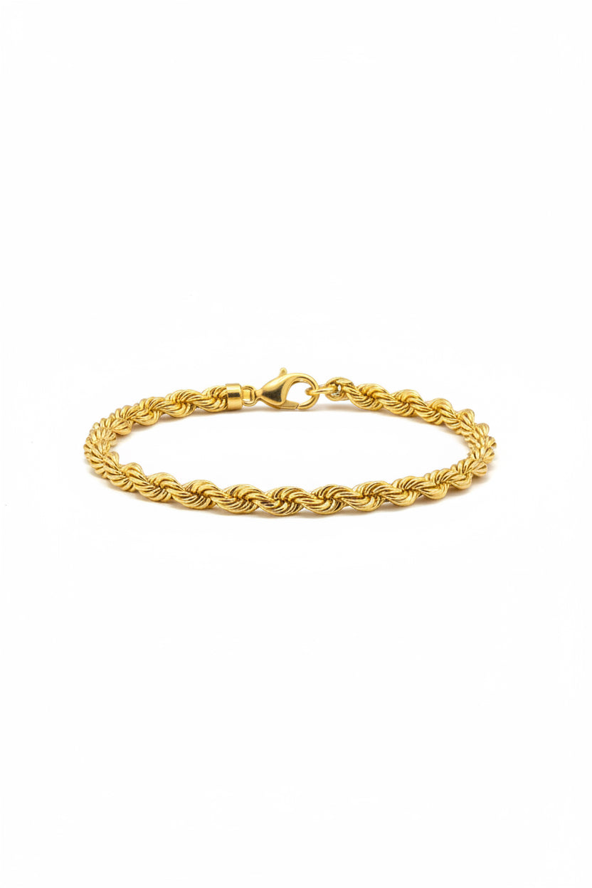 10K Rope Yellow Gold Bracelet