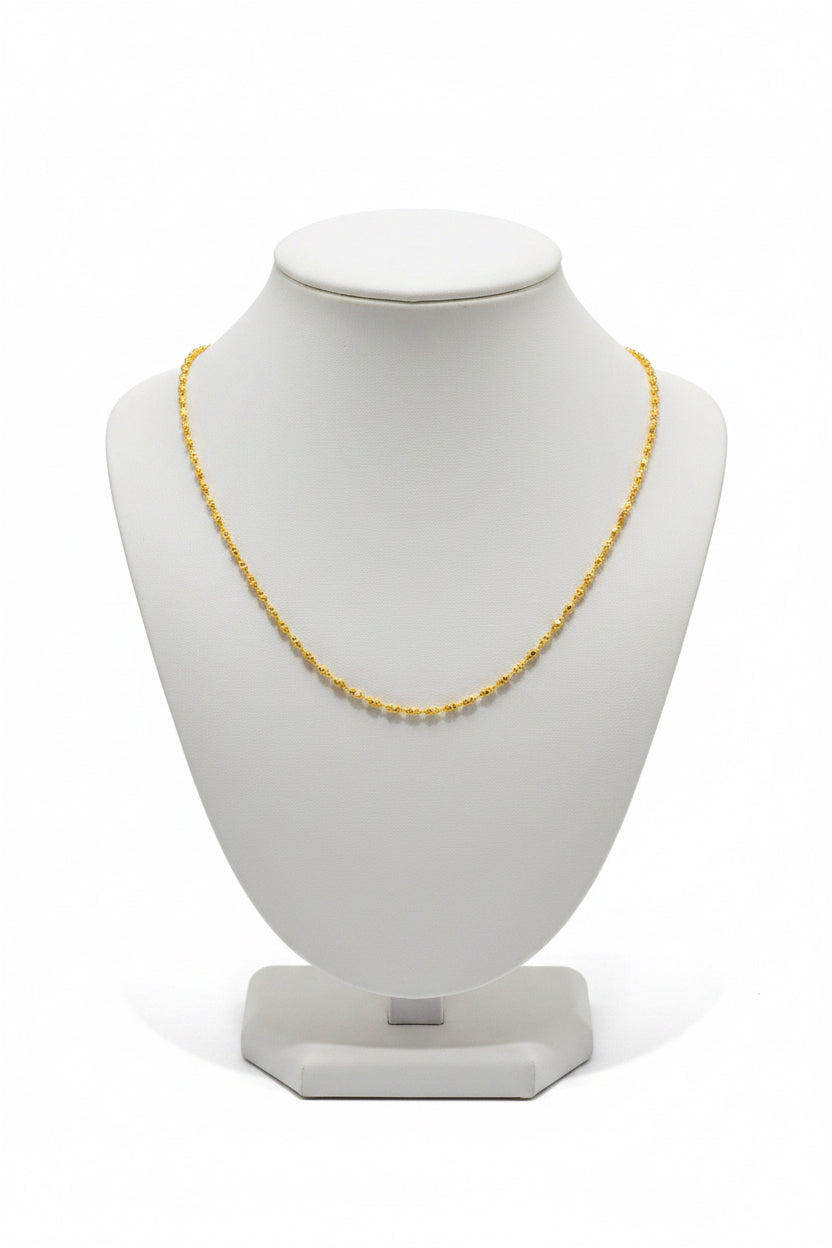 10K 18” Beed Yellow Gold Chain