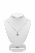 Round Pedal 2 Carat White Gold Necklace