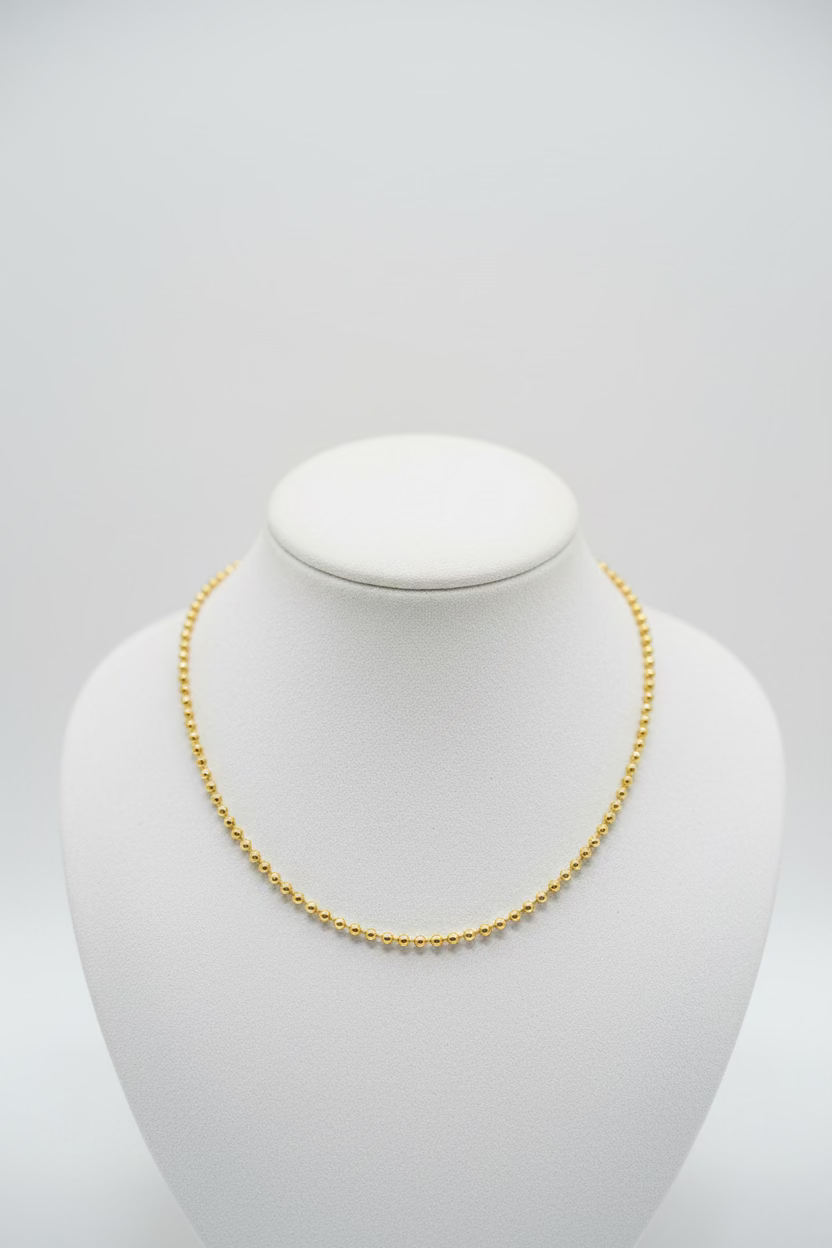 10K 18” Bead Yellow Gold Chain