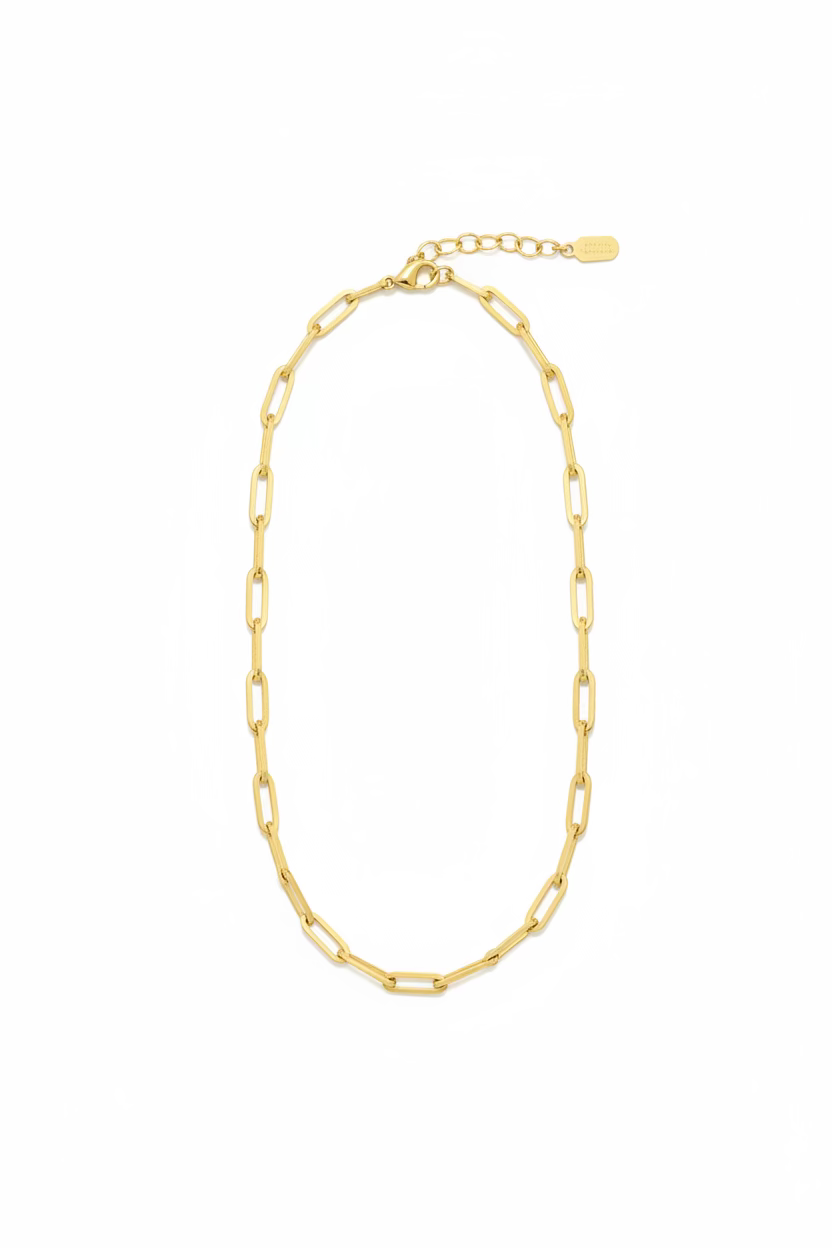 10K 21” Paper Clip Yellow Gold Necklace