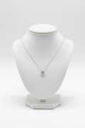 Round Halo 1 Carat White Gold Necklace