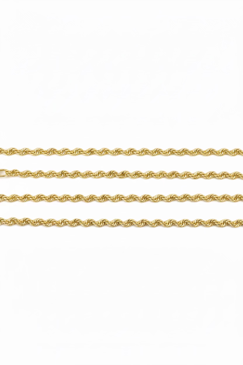 10K Yellow Gold Rope Chain