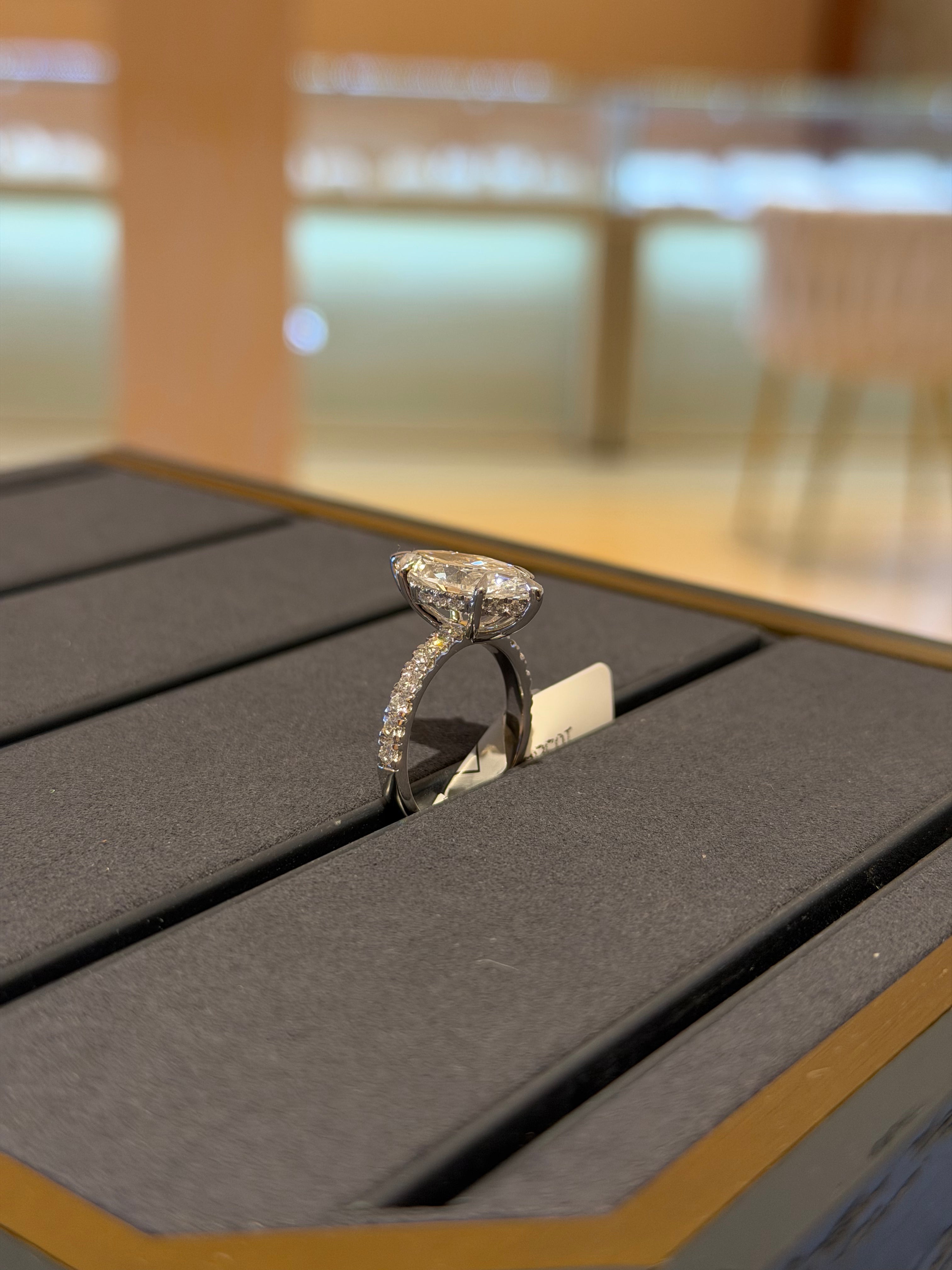 14 Karat White Gold 4.75 CT Diamond Engagement Ring