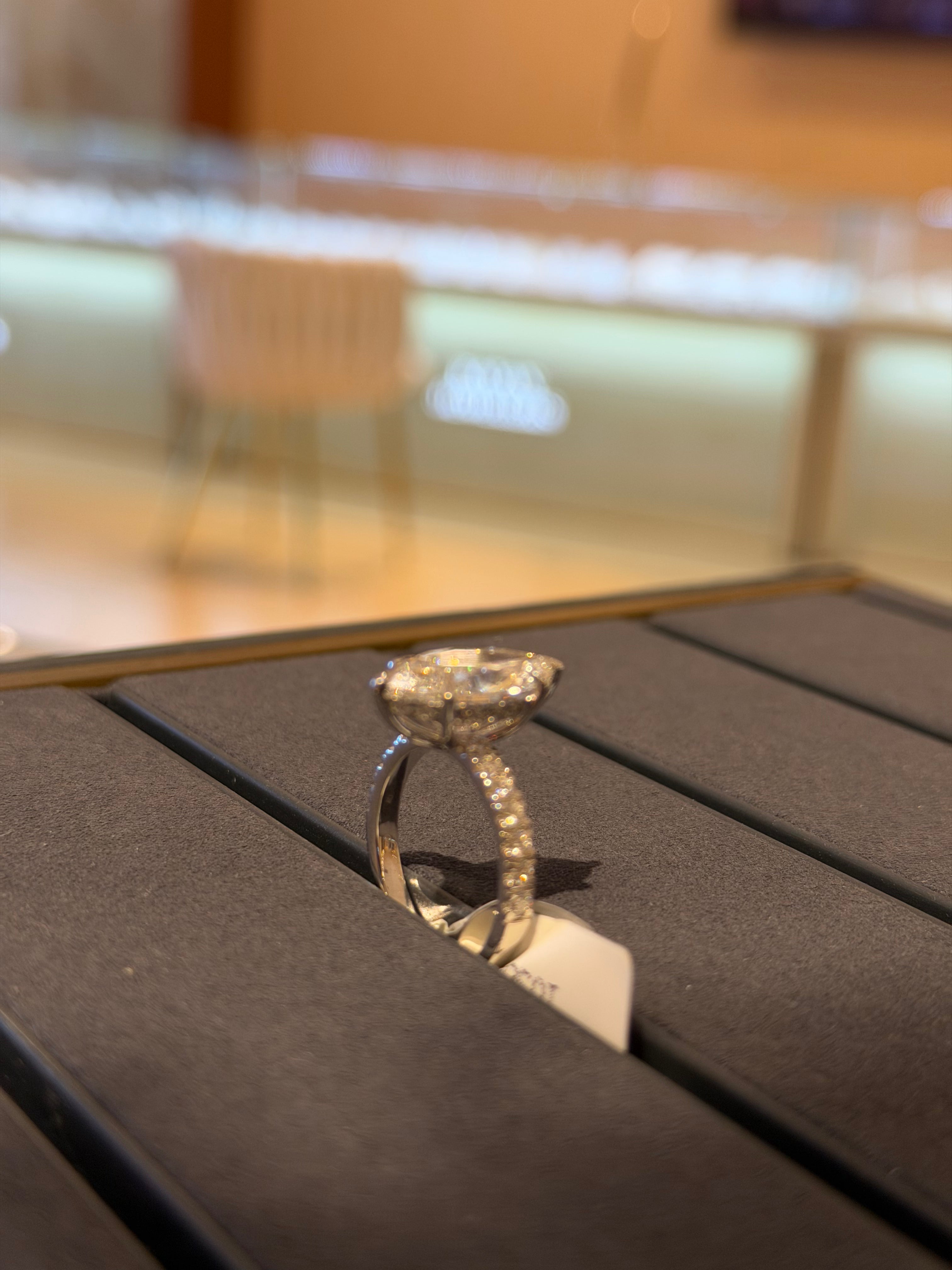 14 Karat White Gold 4.75 CT Diamond Engagement Ring