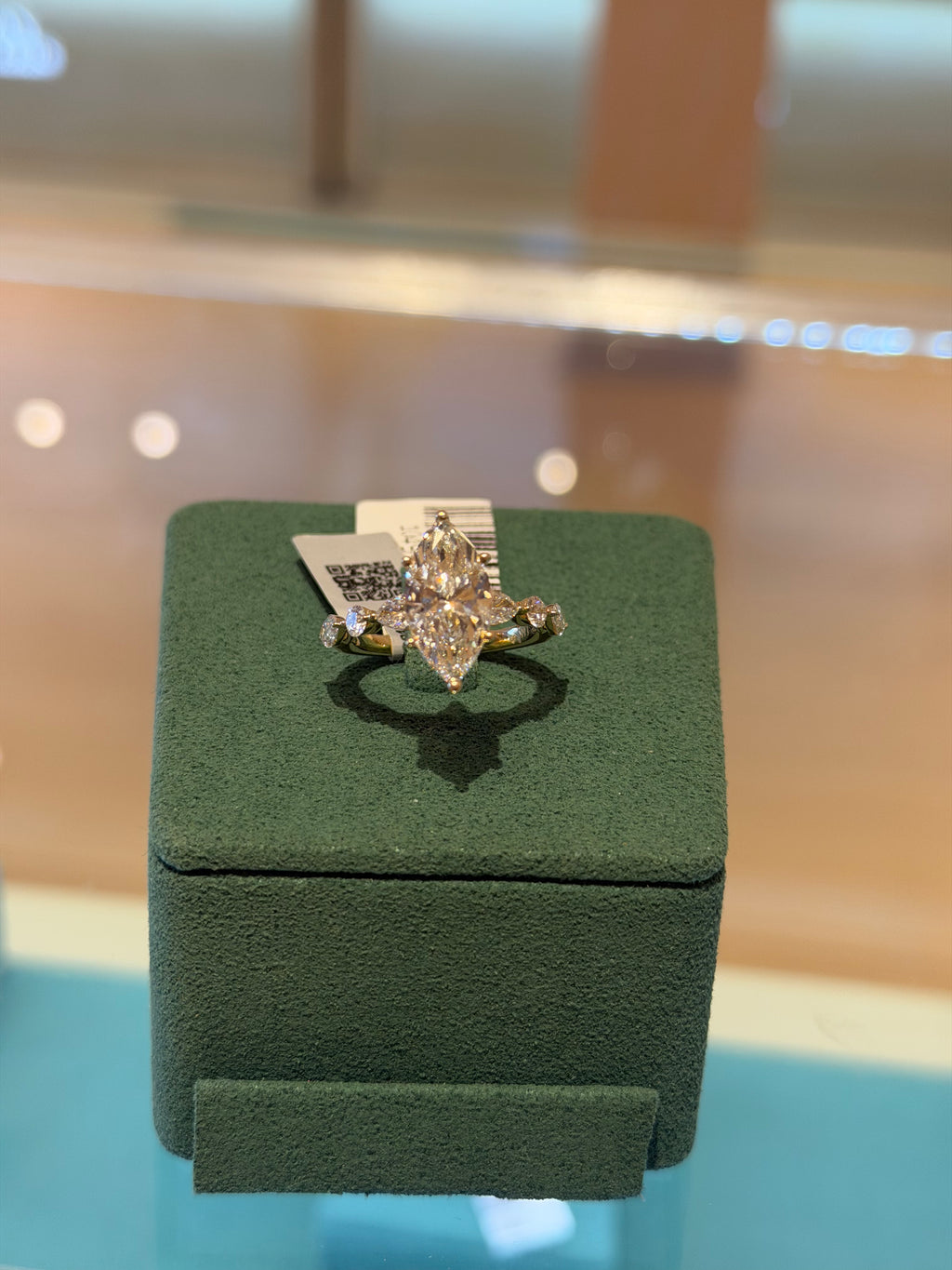 Marquise 14 Karat Yellow Gold Engagement Ring