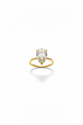 Tear Drop 14 Karat Yellow Gold Engagement Ring