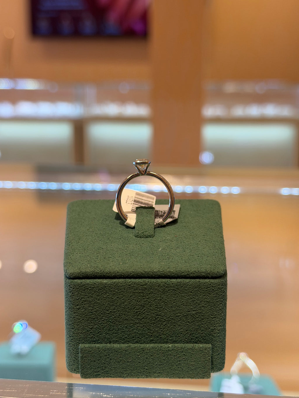 Emerald White Gold Engagement Ring