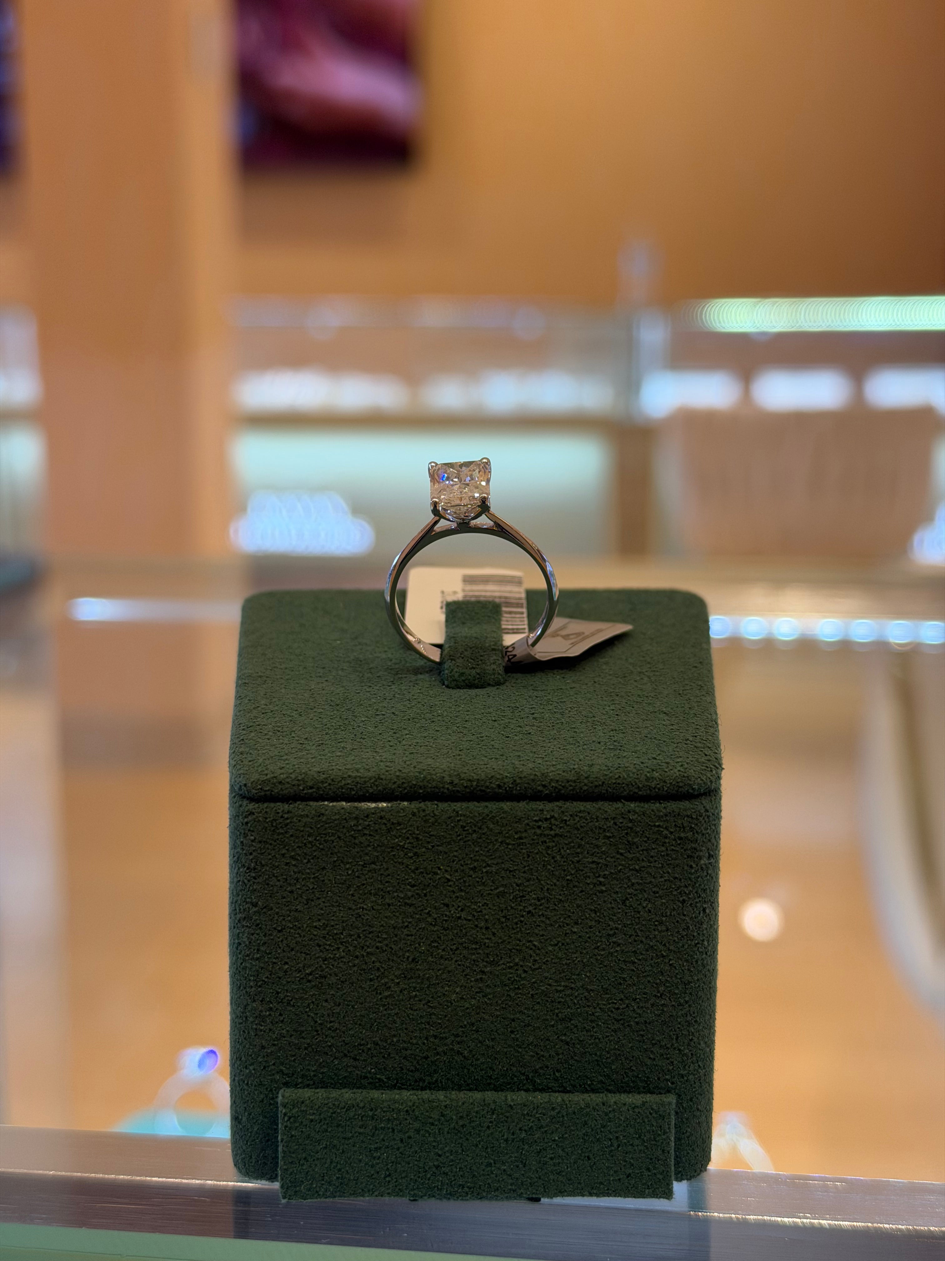 Radiant White Gold Engagement Ring