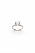 Round Cushion White Gold Engagement Ring