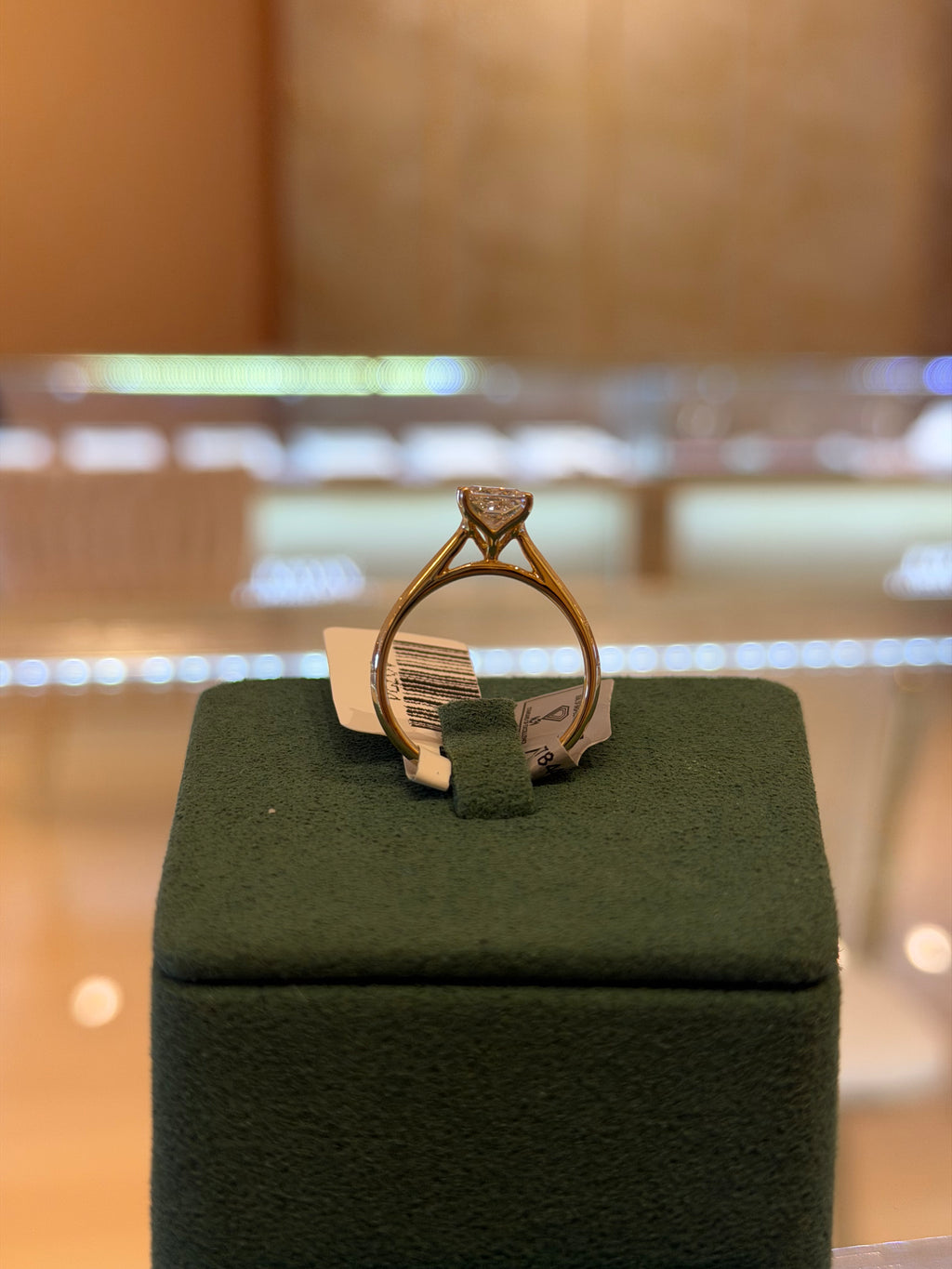 Princess Yellow Gold Engagement Ring