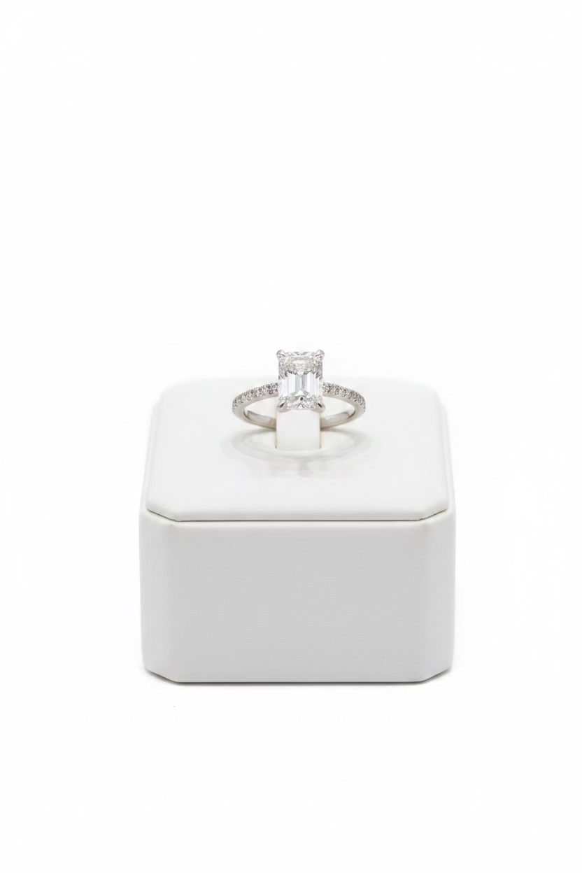 Radiant White Gold Engagement Ring