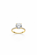 Round Yellow Gold Engagement Ring