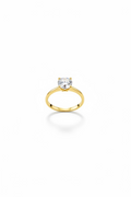 Round Yellow Gold Engagement Ring