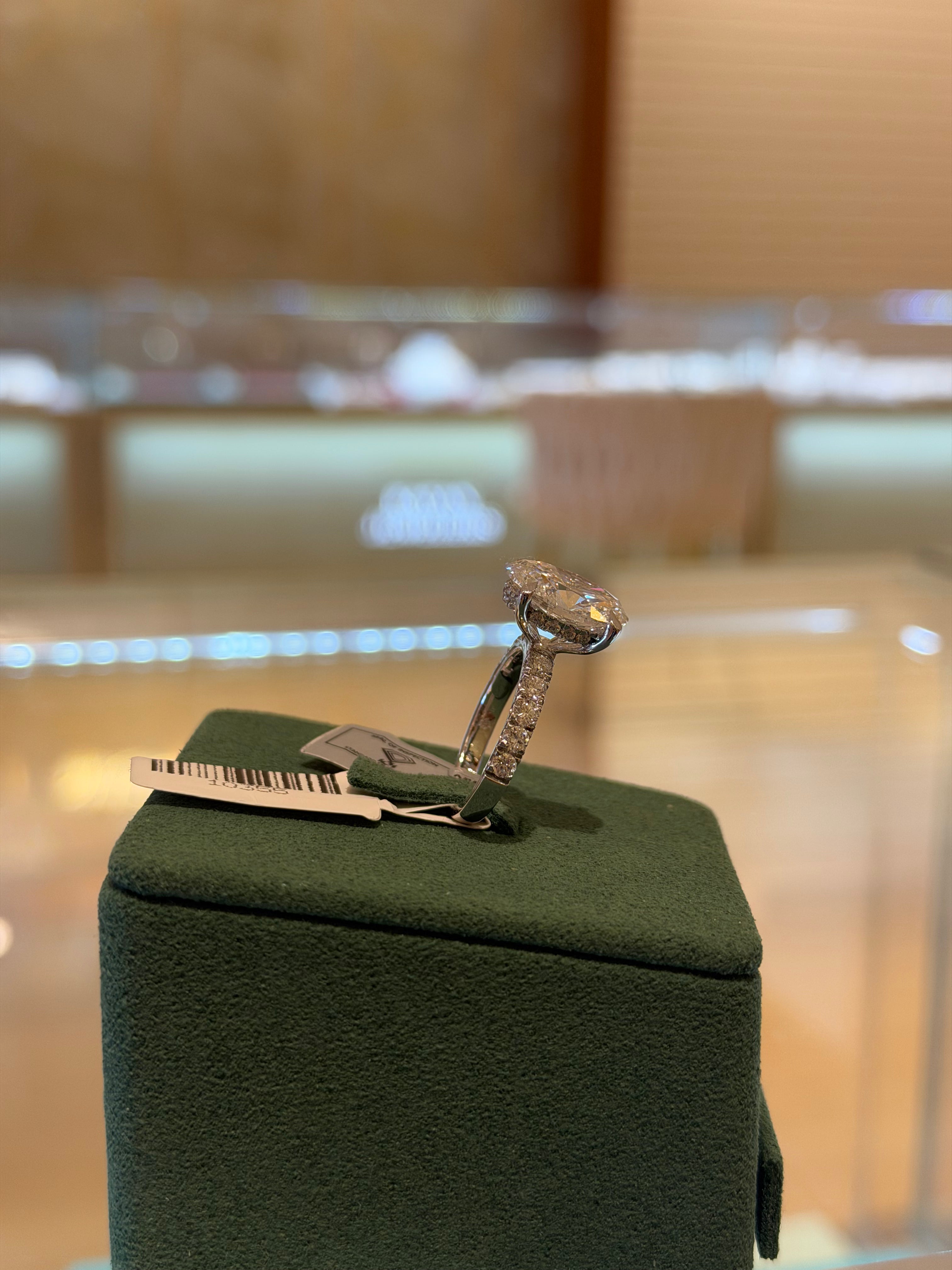 10K White Gold Engagement Ring