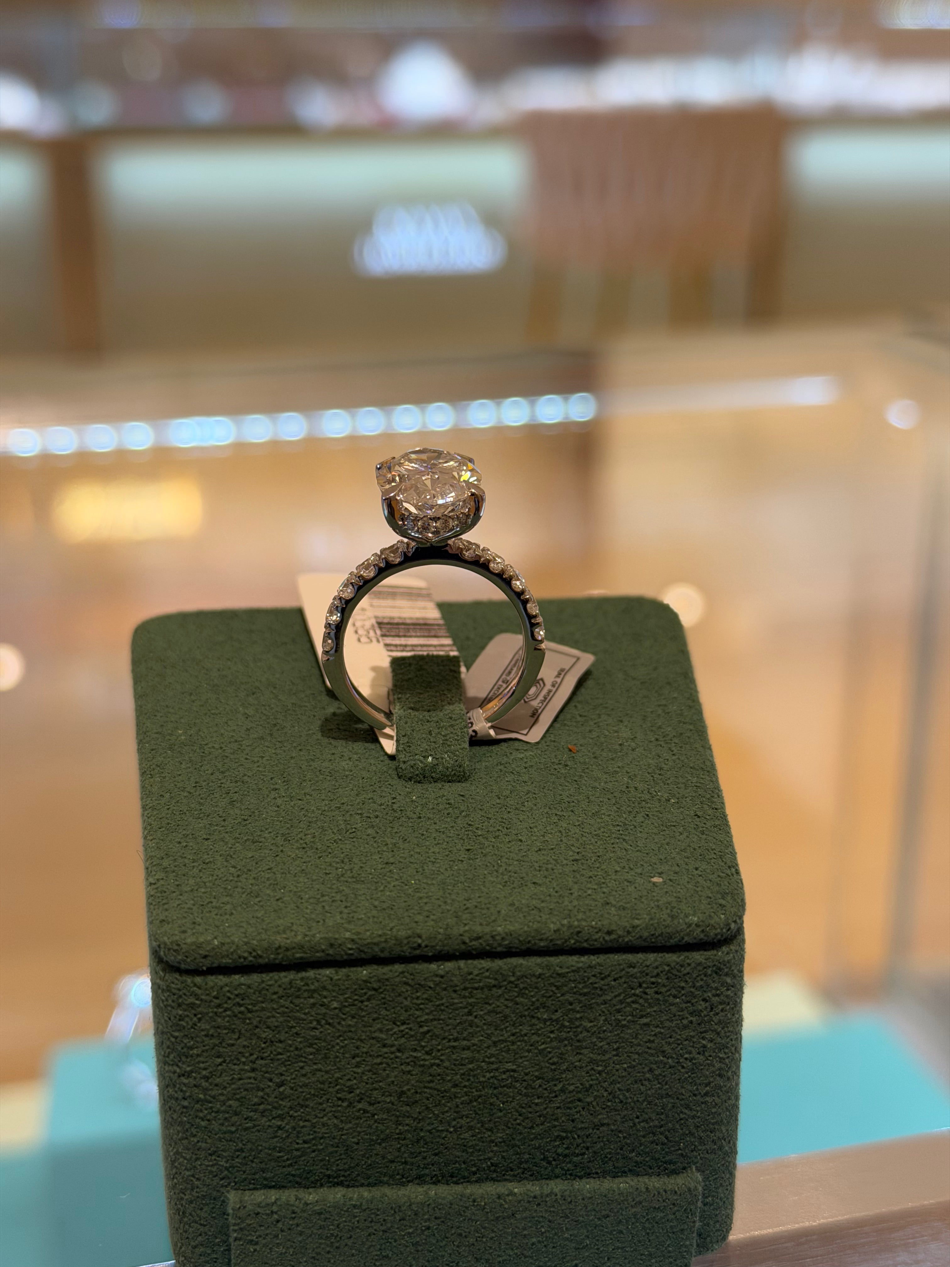 10K White Gold Engagement Ring