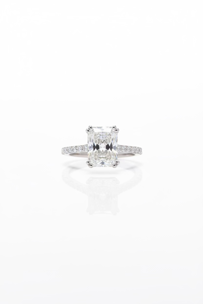 Radiant White Gold Engagement Ring