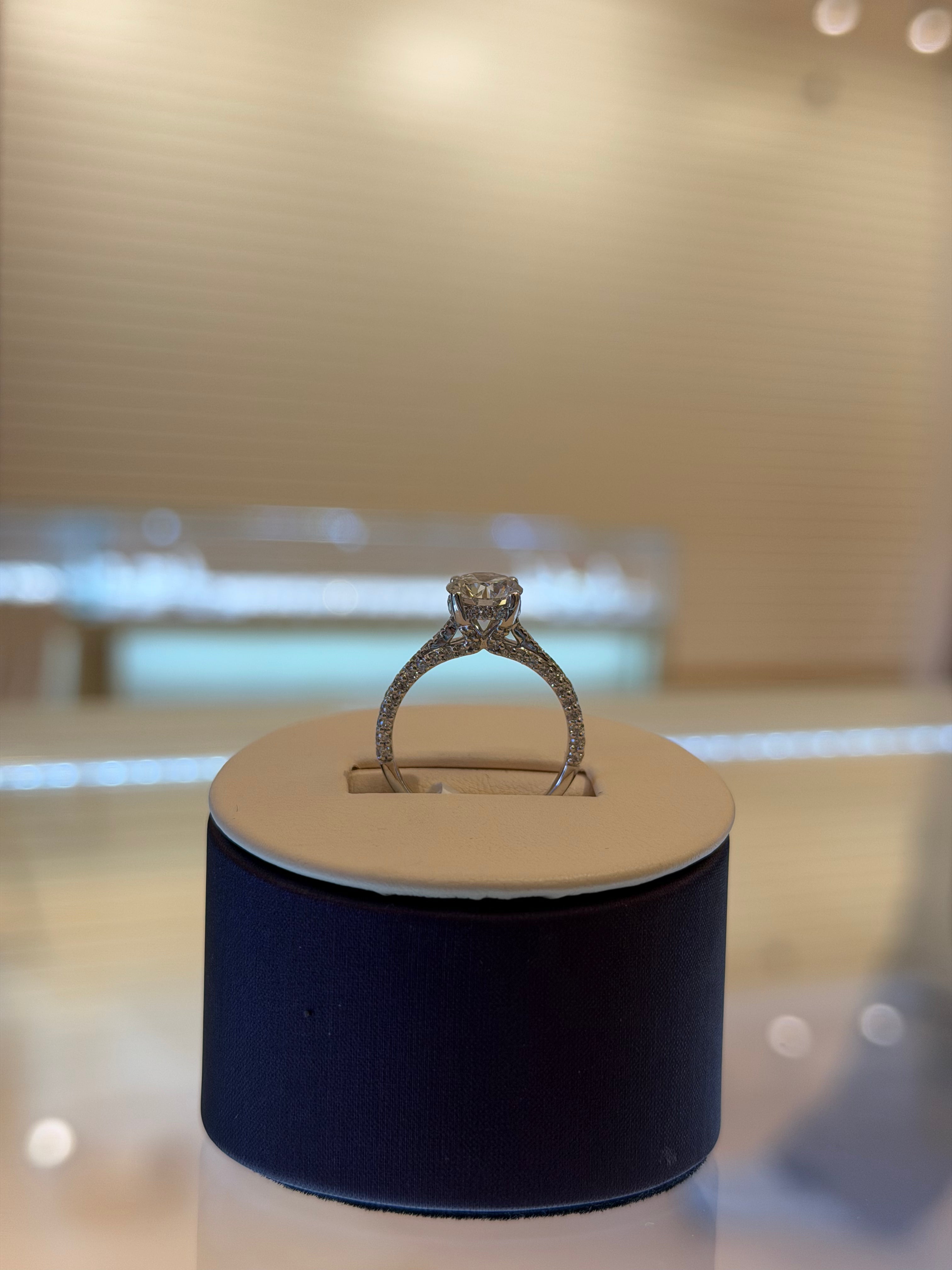 Round White Gold Engagement Ring