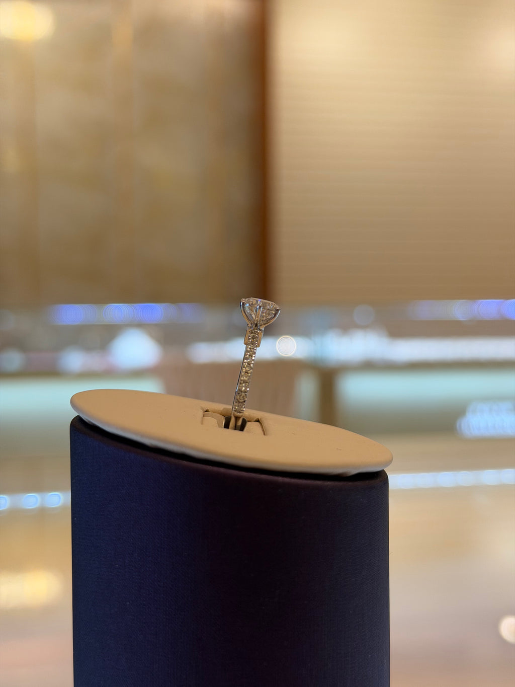 Round White Gold Engagement Ring