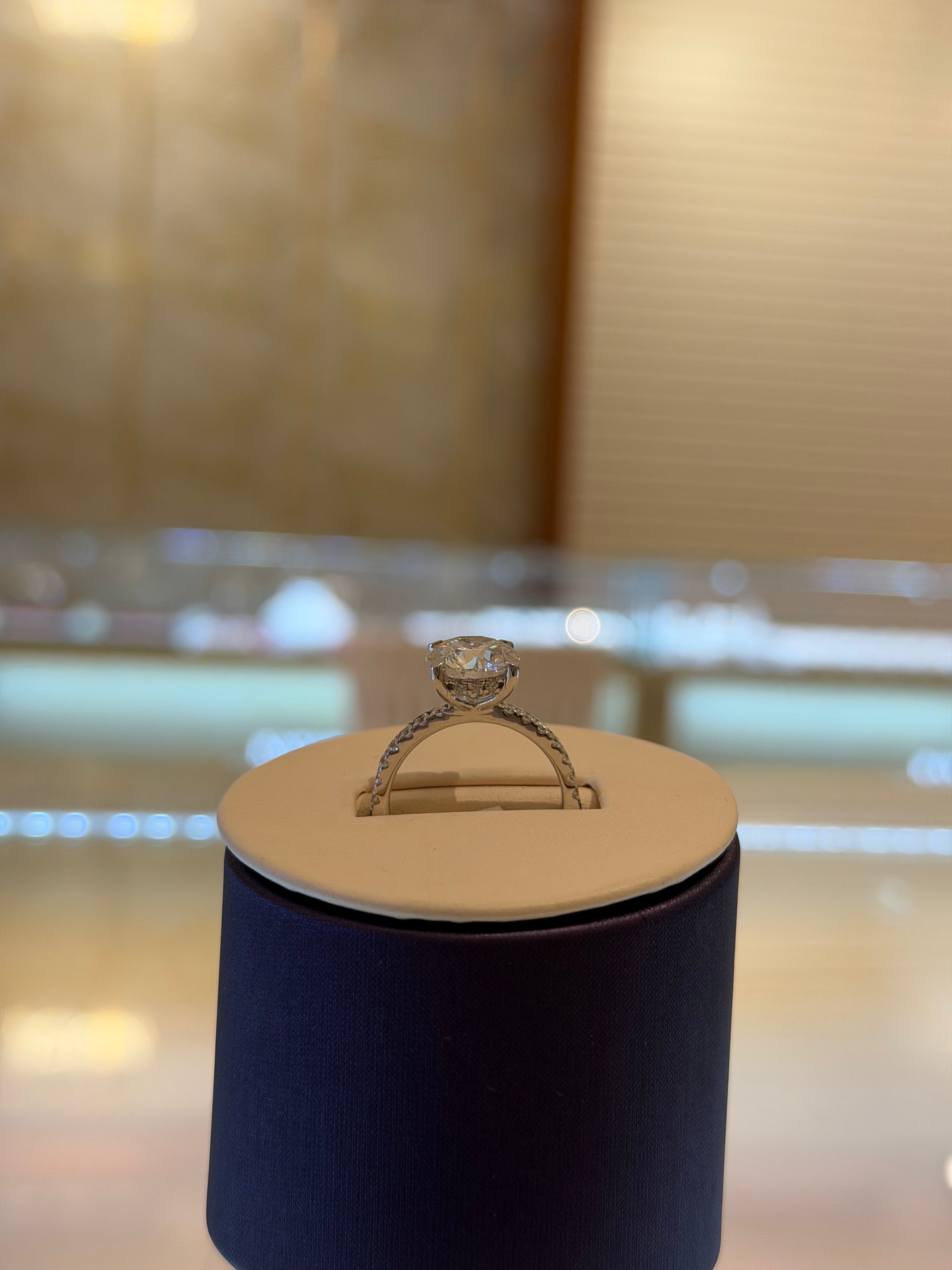 Round White Gold Engagement Ring