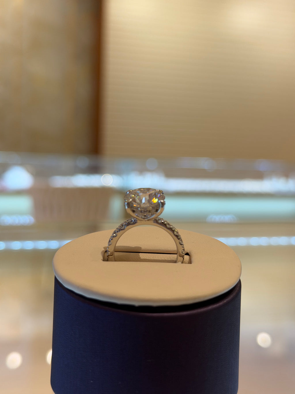 Round Halo White Gold Engagement Ring