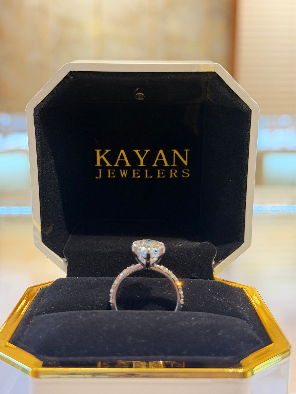 Marquise Hidden Halo Engagement Ring