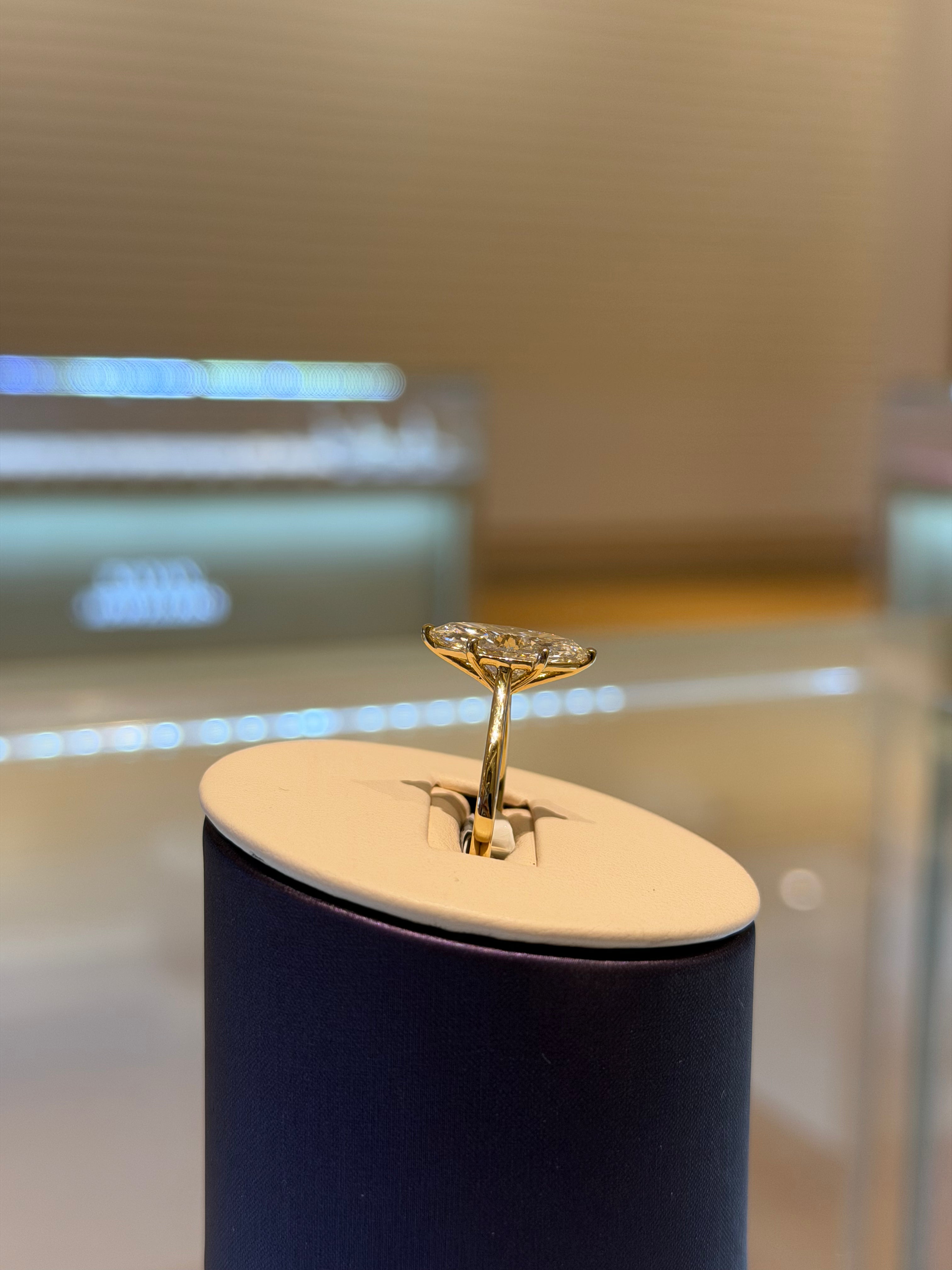 Marquise Yellow Gold Engagement Ring