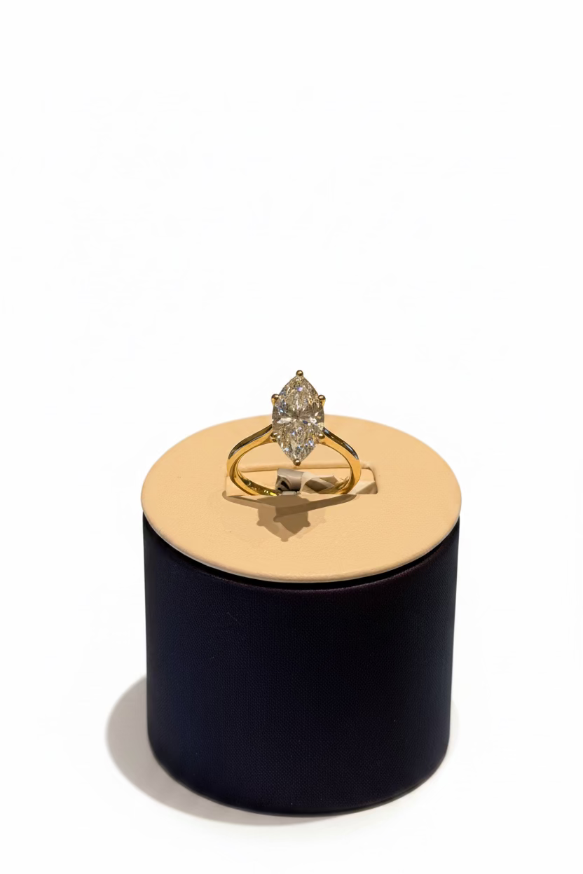 Marquise Yellow Gold Engagement Ring