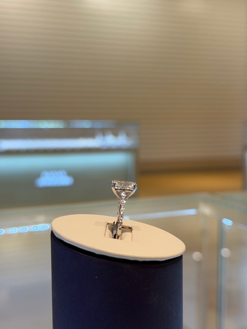 Radiant Cathedral White Gold Engagement Ring