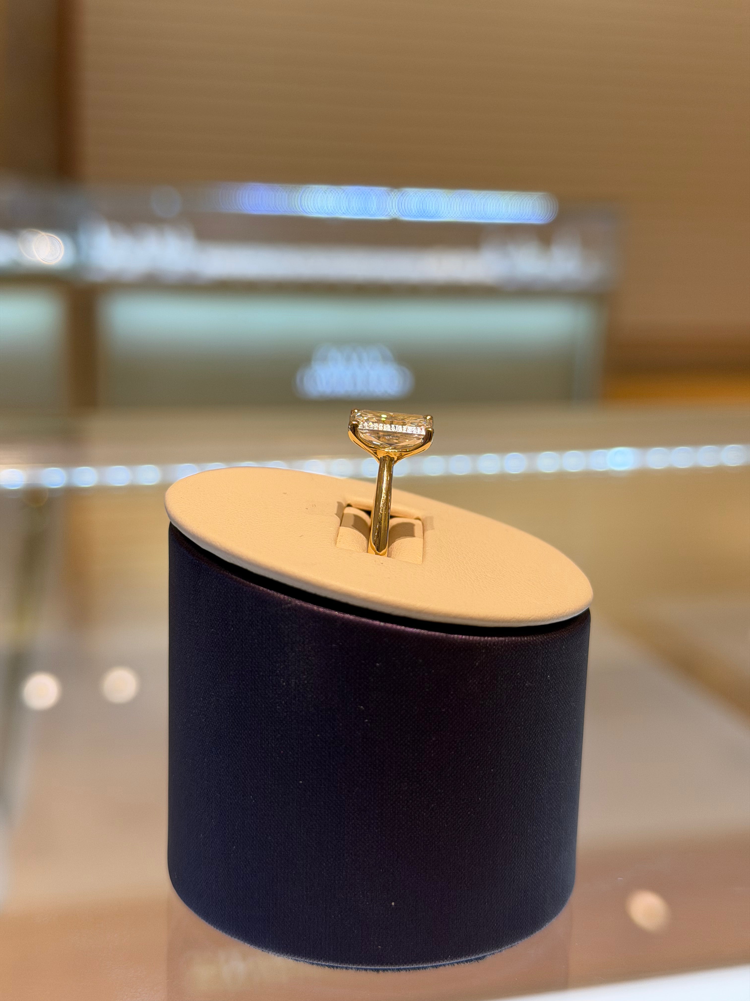 Radiant Yellow Gold Diamond Ring