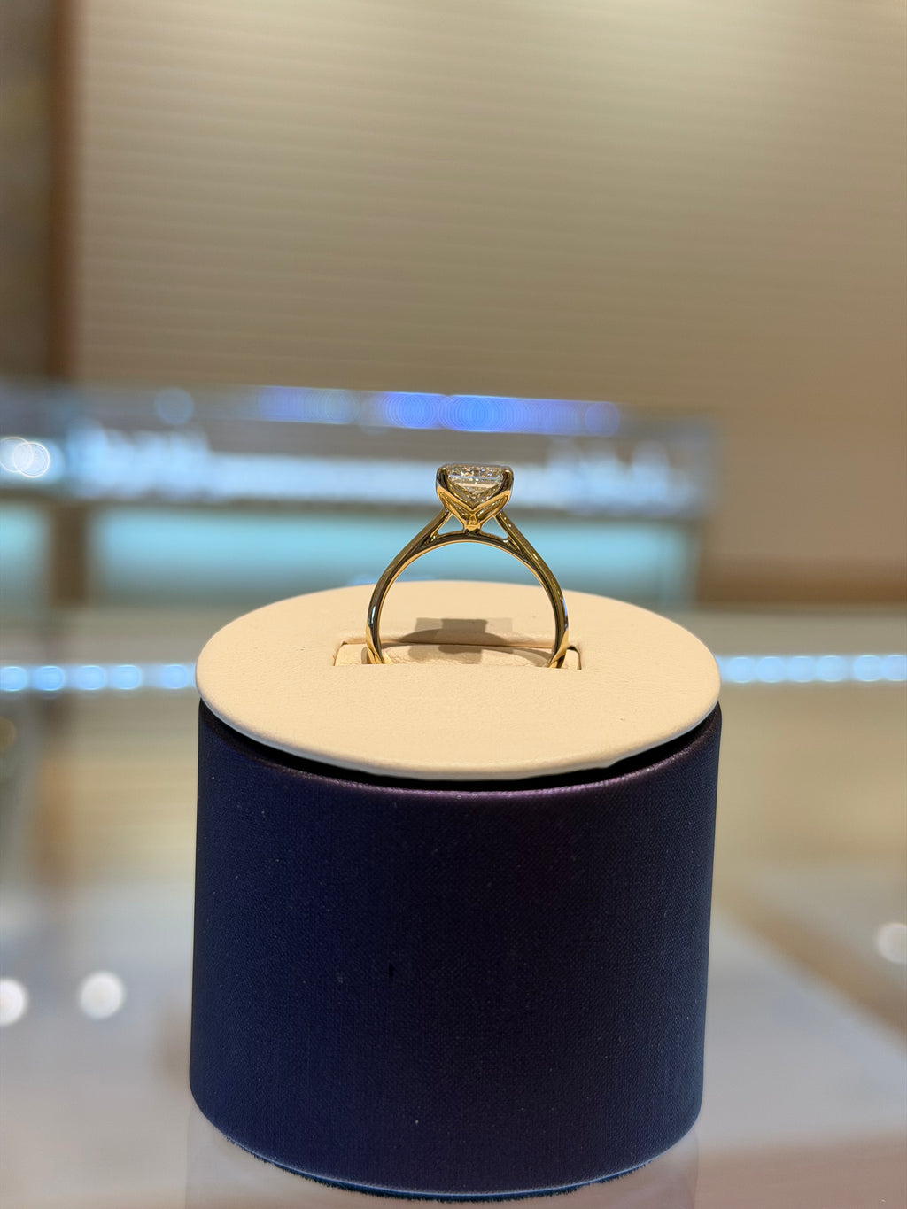 Radiant Yellow Gold Diamond Ring