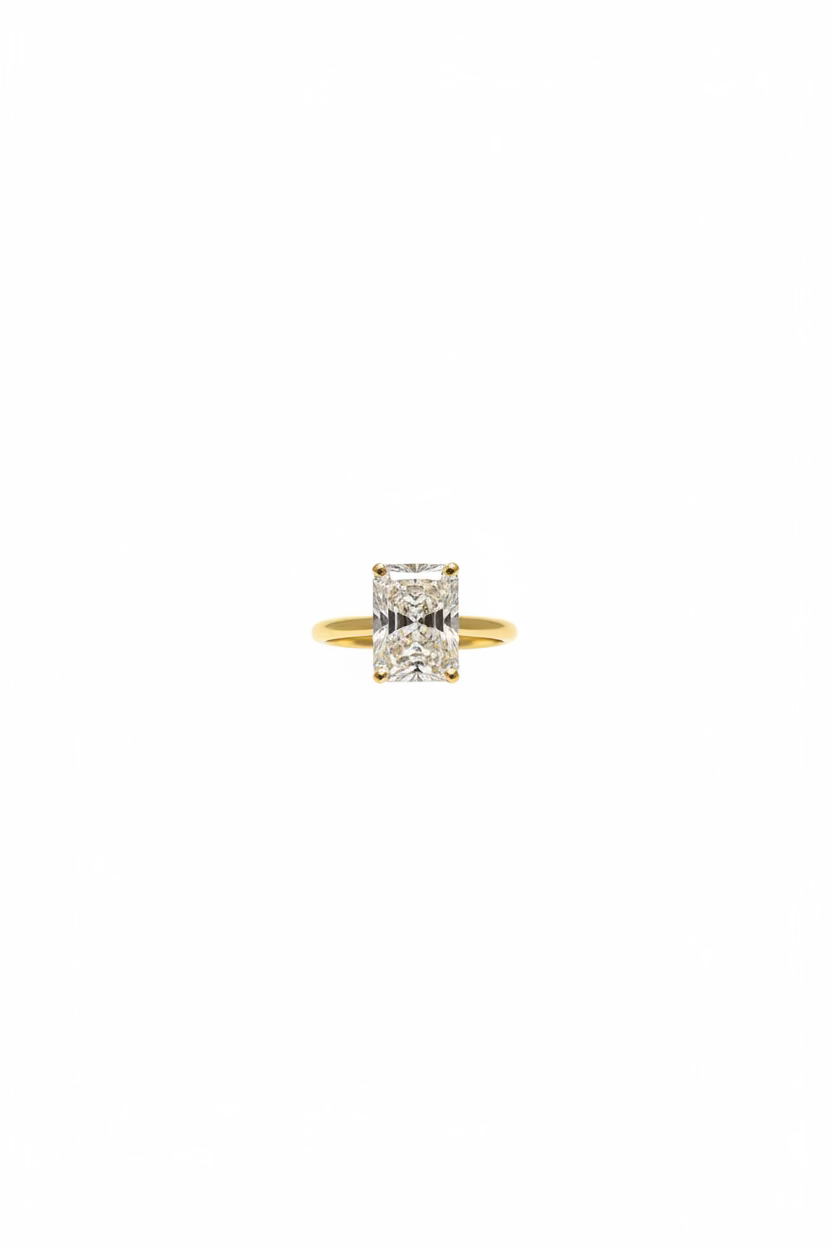Radiant Yellow Gold Diamond Ring