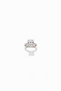 Cushion Hidden Halo White Gold Ring