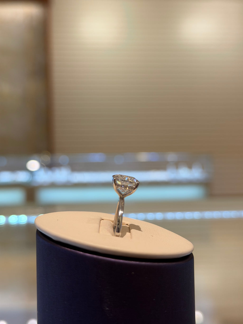 Cushion Hidden Halo White Gold Ring
