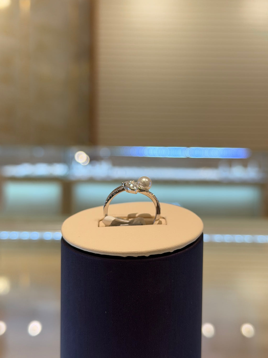 Tri-Stone White Gold Promise Ring