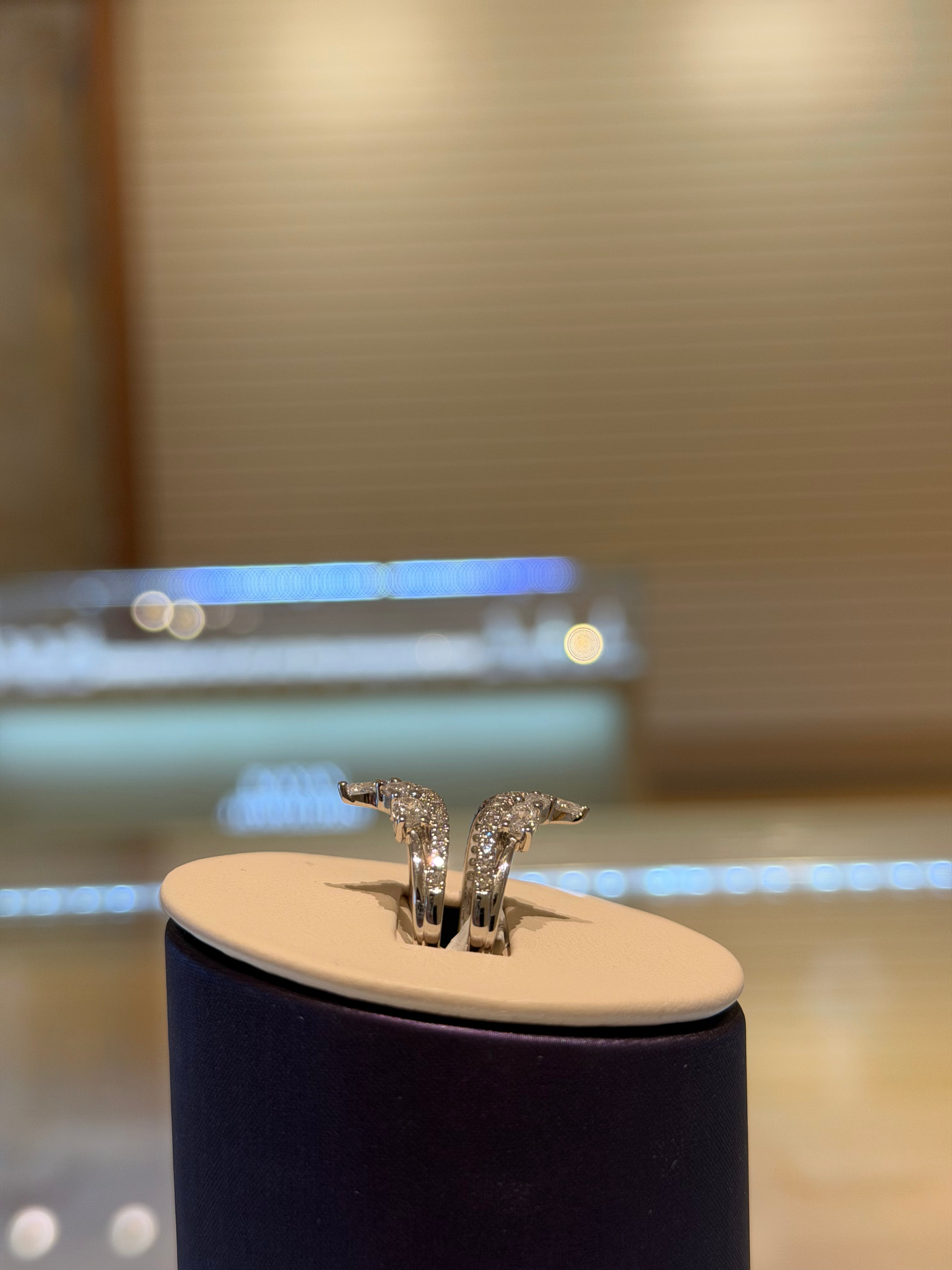 Dual-Band White Gold Enhancer Ring