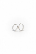 3/4 Carat Huggie White Gold Hoops