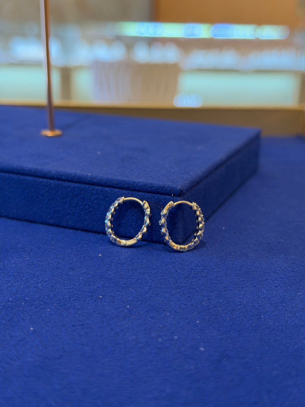 3/4 Carat Huggie White Gold Hoops