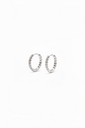 1.5 Carat Huggie White Gold Hoops