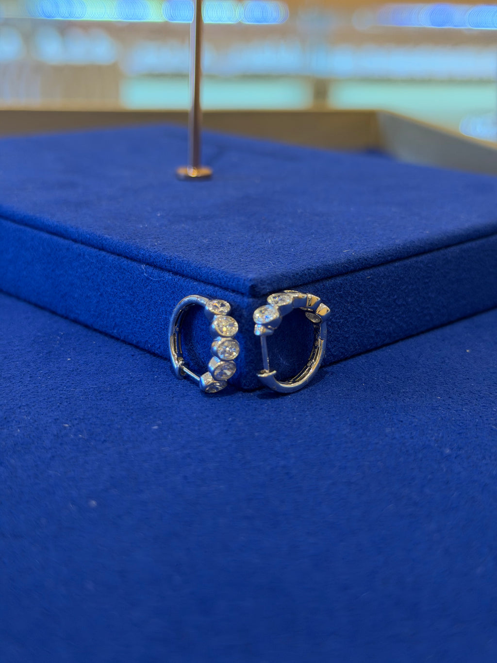 1.5 Carat Huggie White Gold Hoops