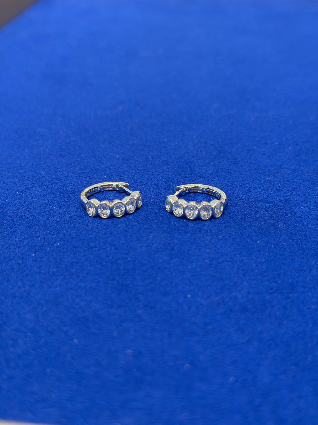 1.5 Carat Huggie White Gold Hoops