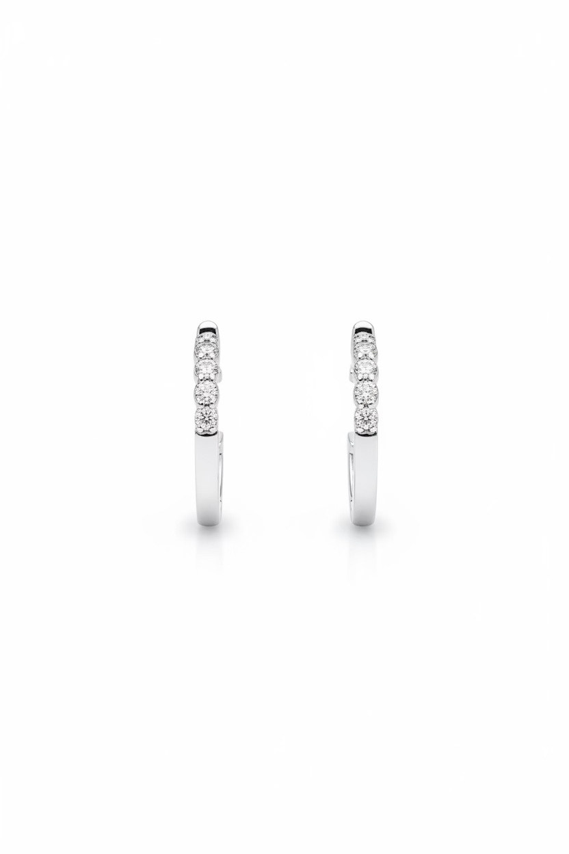 1 Carat XS White Gold Hoops