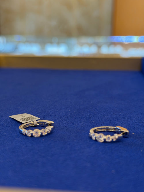 1 Carat XS White Gold Hoops