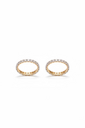 3 Carat Medium White Gold Hoops