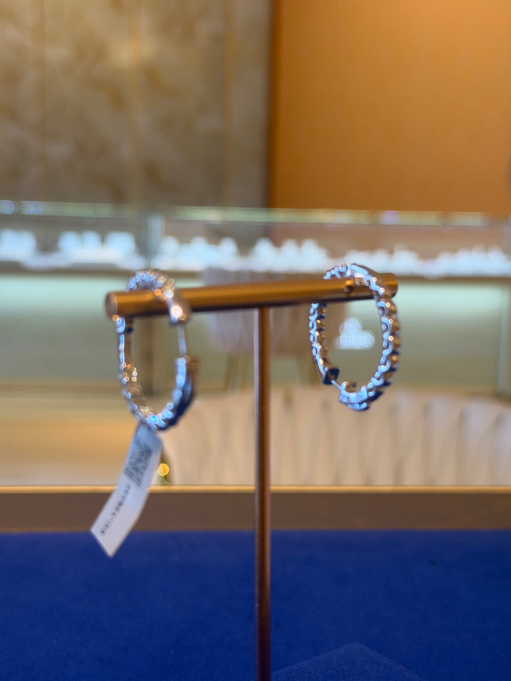 3 Carat Medium White Gold Hoops
