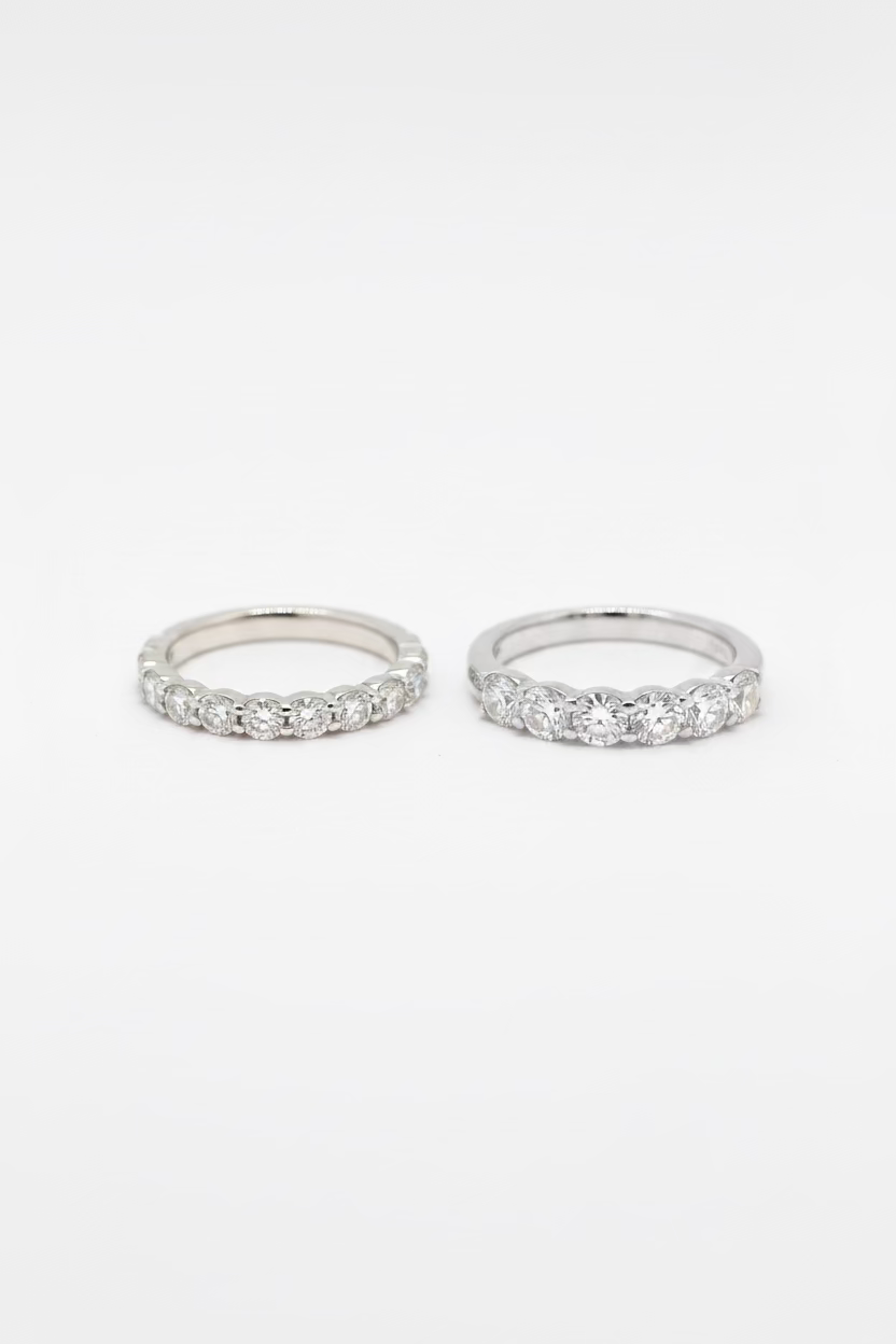 5 Carat Small White Gold Hoops