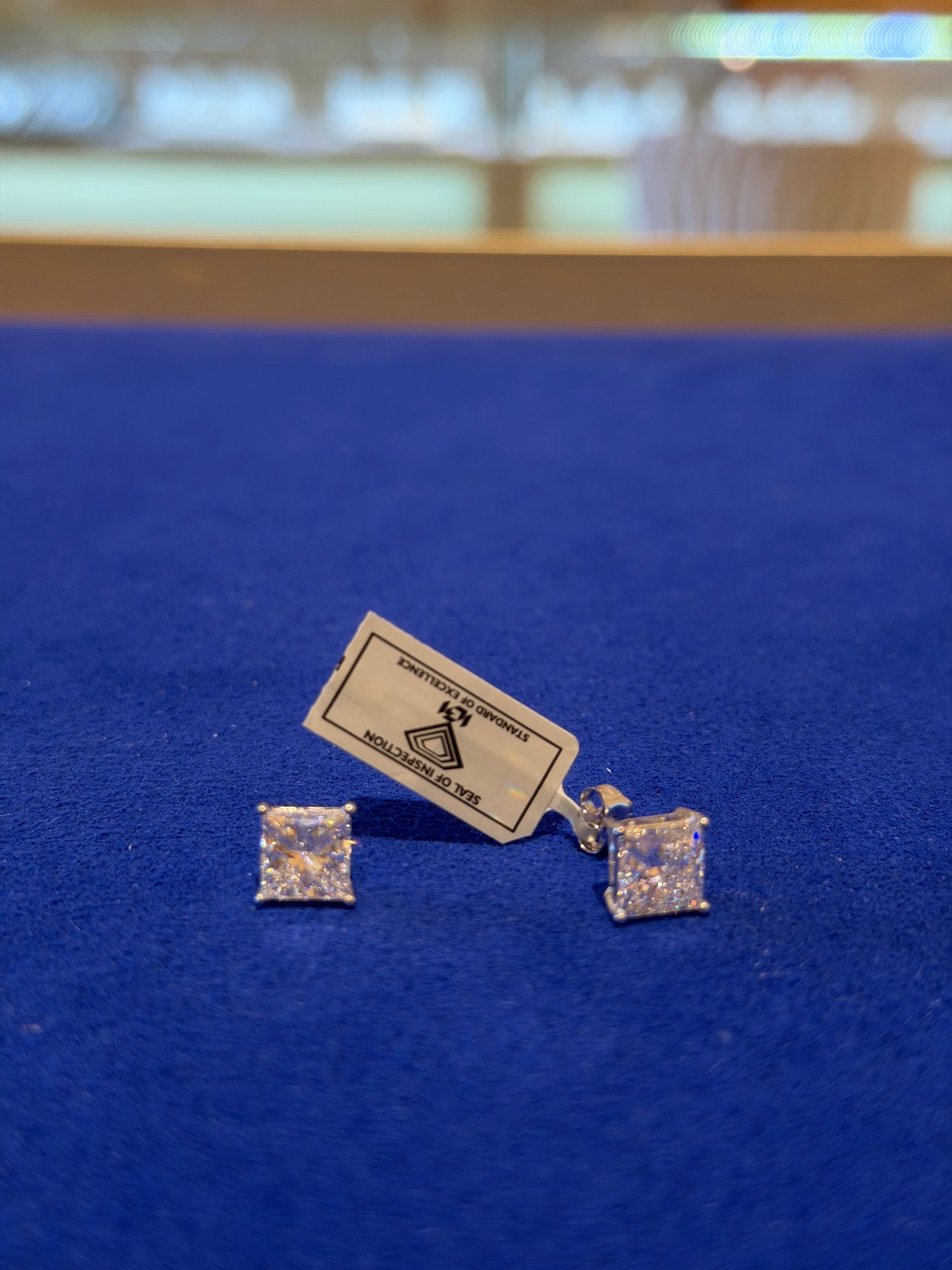 Princess 2 Carat White Gold Studs