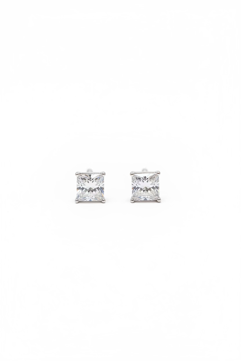 Princess 2 Carat White Gold Studs