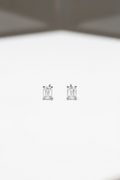 Emerald 2 Carat White Gold Studs