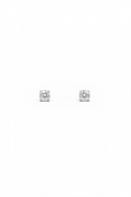 2 Carat Round White Gold Studs
